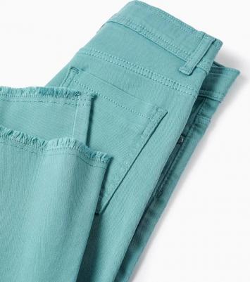 Детские брюки из саржи широкого кроя, розовый – фото 1