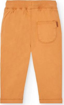 Детские однотонные брюки с эластичным поясом, бежевый – фото 4