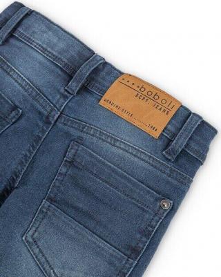 Джинсы для мальчика с застежкой на пуговицы и карманами, серый – фото 2