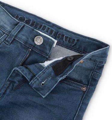 Джинсы для мальчика с застежкой на пуговицы и карманами, серый – фото 4