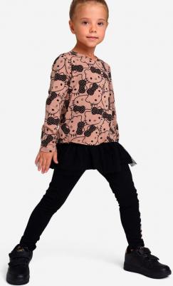 Комплект для девочек : (футболка), брюки (легинсы), черный, 104 – фото 1