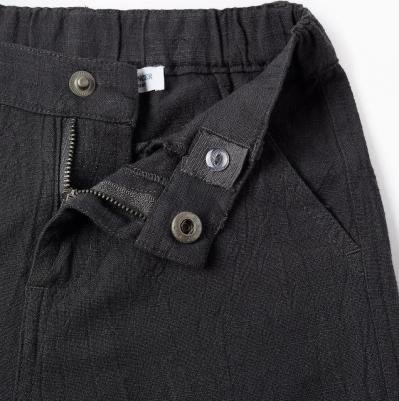 Бермуды детские 100% хлопок слаб с регулируемой талией, темно-серый – фото 4