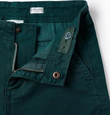 Китайские детские бермуды из саржи, темно-зеленый – фото 7