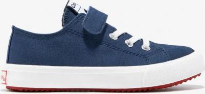 Детские низкие кеды на липучках, темно-синий