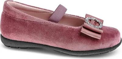 Детские туфельки текстильные на резинке, розовый