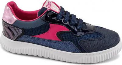 Кожаные кроссовки для девочек, темно-синий