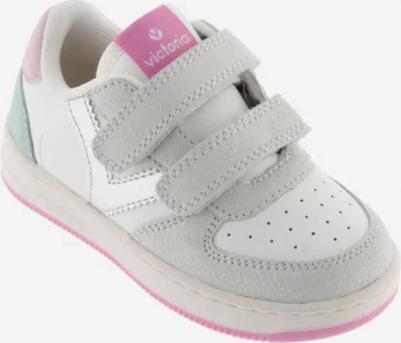 Детские кеды с цветными деталями, замшей и липкими ремешками, розовый – фото 2