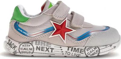 Детские кеды из кожи и технического текстиля с застежкой-липучкой, желтый – фото 6