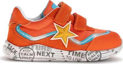 Детские кеды из кожи и технического текстиля с застежкой-липучкой, желтый – фото 17