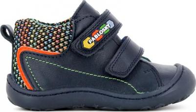 Кожаные сапоги для мальчика с двойной застежкой на крючок и петлю, темно-синий – фото 3