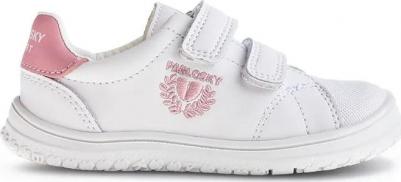 Низкие детские кожаные кеды с двойной застежкой-липучкой, белый – фото 7