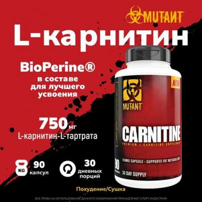 L-Carnitine, жиросжигатель, капсулы 90 шт – фото 1