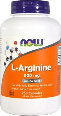 L-Arginine, аминокислоты, капсулы 250 шт