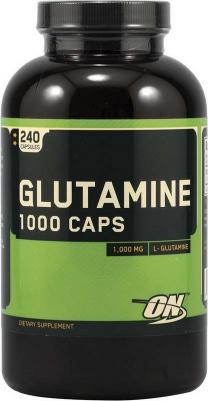 Glutamine 1000, аминокислоты, капсулы 240 шт