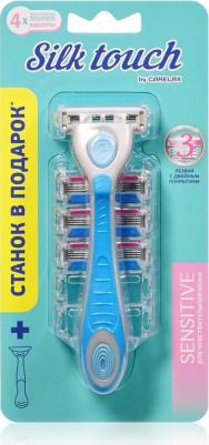 Женские кассеты для бритья Silk Touch + ручка в подарок, 4 шт – фото 1