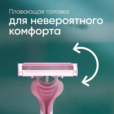 Бритва женская одноразовая Venus Simply 3, 2 шт – фото 4