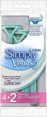 Simply Venus 2 Бритвенные станки одноразовые 4 + 2шт – фото 4
