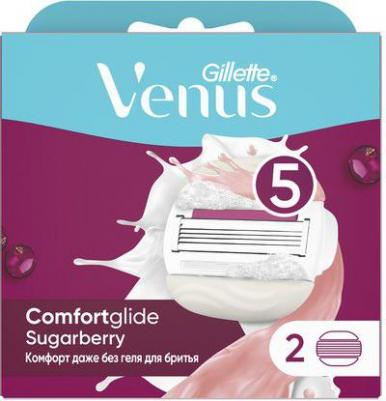 Сменные кассеты Venus Comfortglide, 5 лезвий, пенящиеся подушечки, 2шт – фото 1