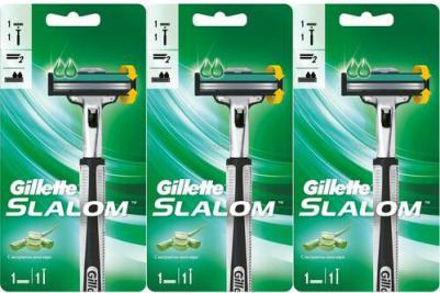 Станок для бритья Slalom Plus Push Clean с двойным лезвием + кассета – фото 5
