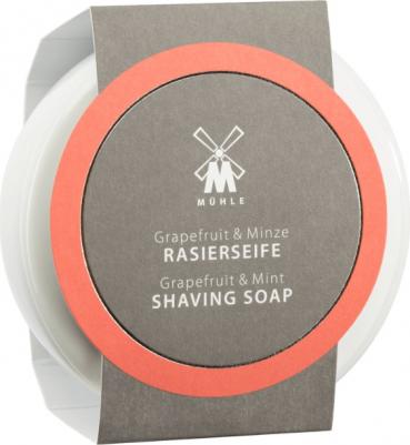 Твердое мыло для бритья в фарфоровой чаше Грейпфрут и Мята