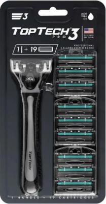 Станок для бритья Мужская бритва PRO 3 с 19 сменными кассетами 1.0