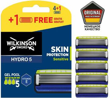 Schick / HYDRO 5 Skin Protection Sensitive / Сменные кассеты для всех бритв Hydro5 – фото 1