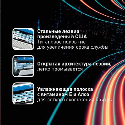 Сменные кассеты URBAN 3 blades 3 лезвия 2 шт – фото 2
