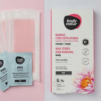 Восковые полоски для депиляции тела для чувствительной кожи с экстрактом цветка лотоса Wax Strips Hair Removal Body – фото 3