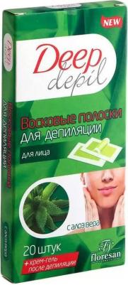 Восковые полоски с алоэ вера для депиляции нормальной кожи, DEEP DEPIL, 20 шт – фото 6