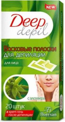 Восковые полоски с алоэ вера для депиляции нормальной кожи, DEEP DEPIL, 20 шт – фото 13
