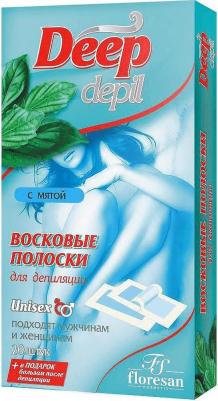 Восковые полоски UNISEX для депиляции с мятой, DEEP DEPIL, 20 шт – фото 2