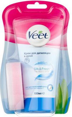 Крем Вит для депиляции в душе Silk & Fresh для чувств. кожи с алоэ вера и витамином Е 150 мл