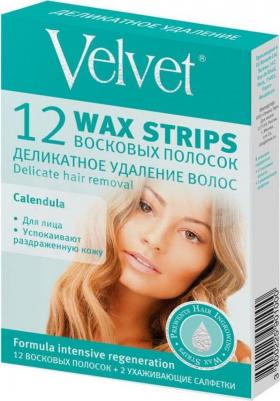 Восковые полоски для лица Деликатное удаление волос, 12 шт – фото 1