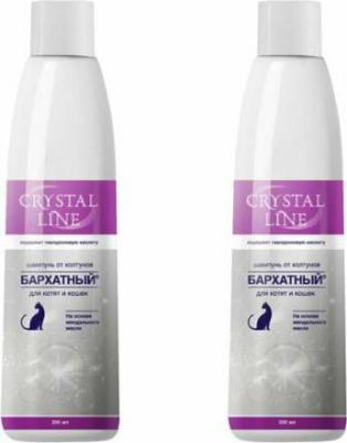 CRYSTAL LINE БАРХАТНЫЙ 200 мл шампунь для кошек и котят от колтунов – фото 3