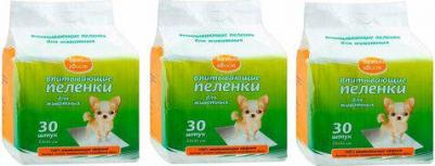 Пеленки для кошек и собак одноразовые 45 x 33 см, 10 шт – фото 2