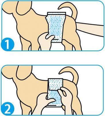 Пояса Male Pet Diaper одноразовые впитывающие для кобелей размер S, 12шт – фото 2