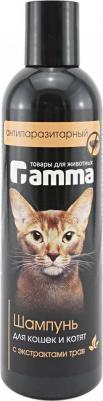 Шампунь для кошек и котят Gamma антипаразитарный с экстрактом трав 250мл – фото 2