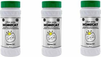 Дезодорант для кошачьего туалета SILVER SERIES с ароматом васильков, 700 г – фото 4