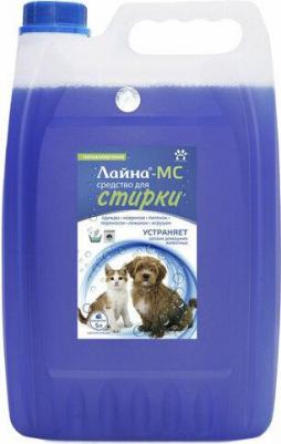 Гипоаллергенное средство для стирки тканевых изделий для животных с эффектом устранения запахов, 5л – фото 1