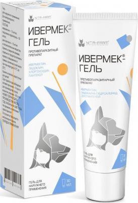 Гель Ивермек для лечения при нотоэдрозе, саркоптозе, демодекозе и отодектозе 30мл – фото 1