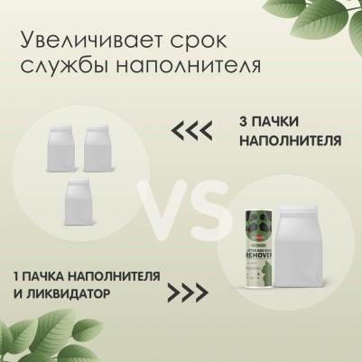 Ликвидатор запаха для кошачьих туалетов порошок 400г – фото 3