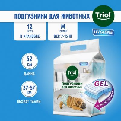 Подгузники для собак размер M до 15кг 12шт