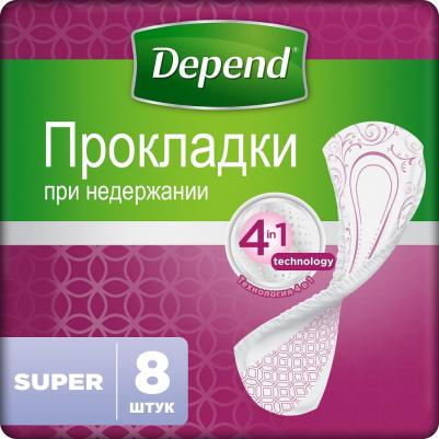 Прокладки Super при недержании, 8шт