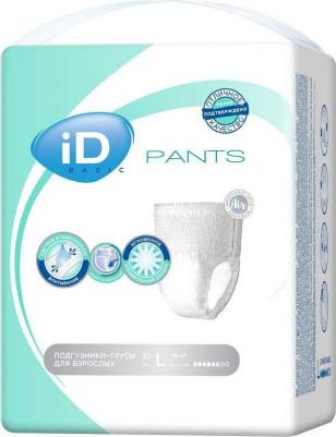 iD Pants Basic / АйДи Пэнтс Бейсик - впитывающие трусы для взрослых, L, 10 шт