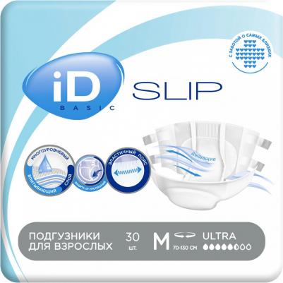 iD Slip Basic / АйДи Слип Бейсик - впитывающие подгузники для взрослых, M, 30 шт – фото 2