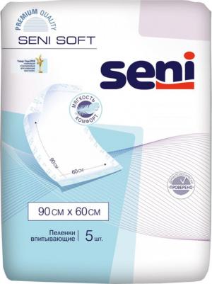 Пеленки впитывающие Soft для взрослых одноразовые 90x60 cм 5 штук – фото 1