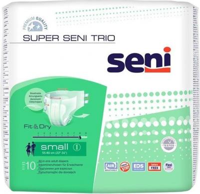 Подгузники Super Trio Air Small, 1 размер, 55-80см, 10шт