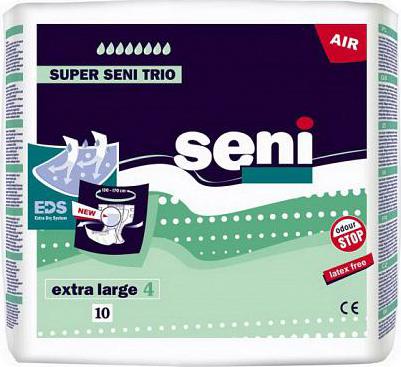Подгузники Super Trio Extra Large, 4 размер, 130х170см, 10шт – фото 5