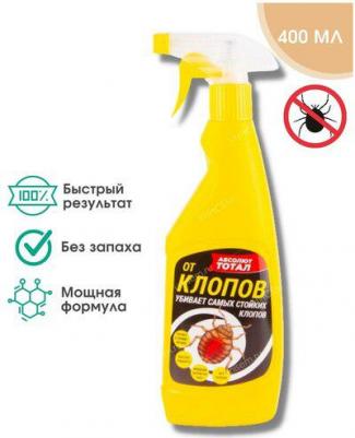 Средство инсектицидное от клопов Тотал, флакон с триггером, 400 мл 4607006904590 – фото 5