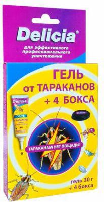 набор: Гель от тараканов, муравьев, мокриц и других насекомых 30 г + 4 бокса для профессионального уничтожения – фото 1